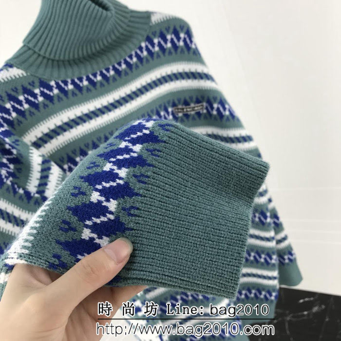BALENCIAGA巴黎世家 18秋冬新款 高領提花套頭毛衫 情侶款 ydi1403
